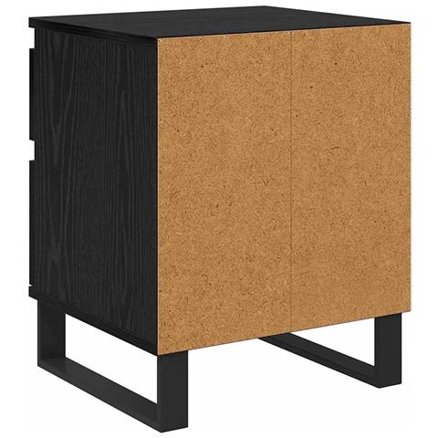 Armadio da Notte con cassetto 2 pcs Rovere Nero 40 x 35 x 50 cm - Foto 9