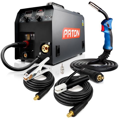 EuroMIG 150A Saldatrice MIG Set, Semi-automatica Inverter Digitale, 240V con trainafilo, Saldatrice professionale per uso industriale - Foto 1