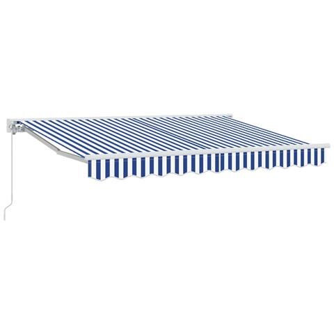 Tenda retrattile manuale Blu e Bianco 3 x 2,5 m - Foto 1