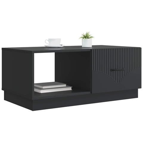 Tavolino da salotto Nero 90 x 50 x 37 cm Legno ingegnerizzato - Foto 2