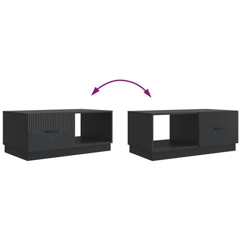 Tavolino da salotto Nero 90 x 50 x 37 cm Legno ingegnerizzato - Foto 9