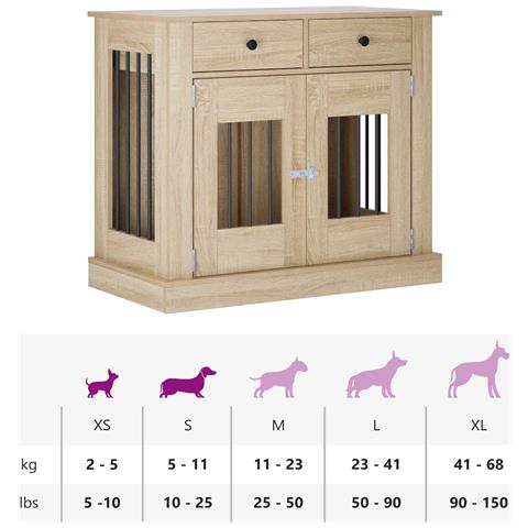 Mobile da cassa per cani Rovere Sonoma 90 x 47,5 x 80 cm - Foto 9