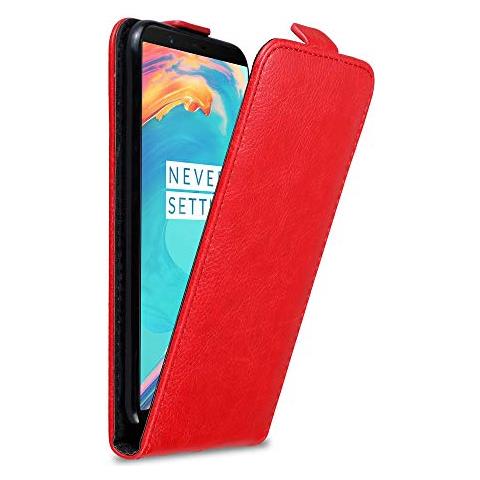 Custodia Compatibile Con Oneplus 5t In Rosso Mela - Coperchio Protettivo In Design Flip Con Chiusura Magnetica - Foto 1