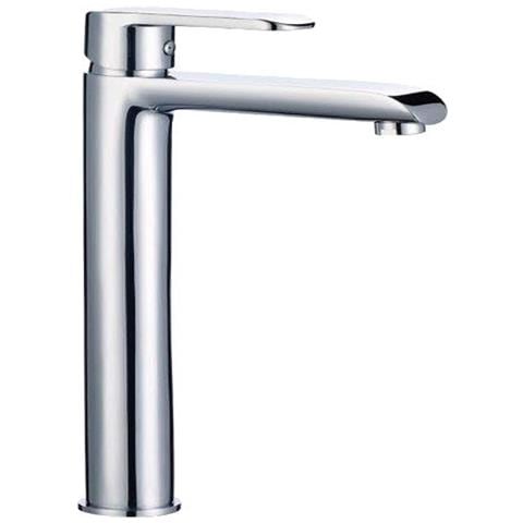 Miscelatore Rubinetto America Per Lavabo Con Bocca Alta In Ottone Cromato Bagno - Foto 1