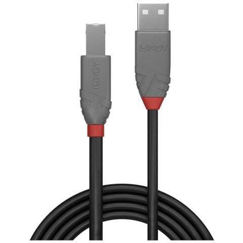 36677 10m USB A USB B Maschio Maschio Nero, Grigio, Rosso cavo USB - Foto 2