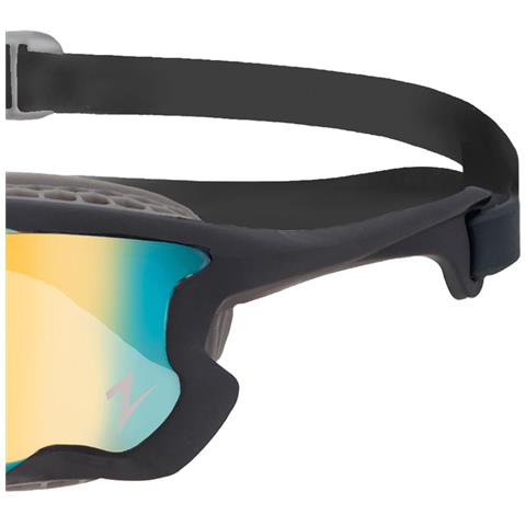 Goggle Color Raptor Hcb Mirror Nero Regular Specchiata Blu - Foto 3