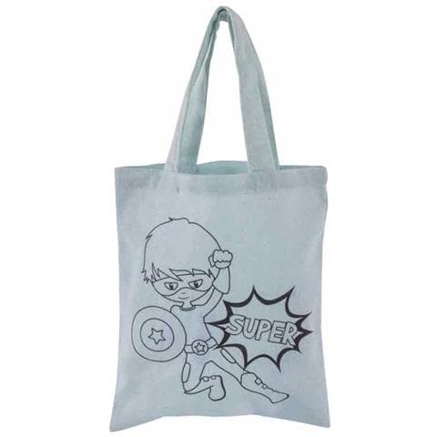 Borsa In Cotone Super-eroe 25 X 20 Cm - Foto 1