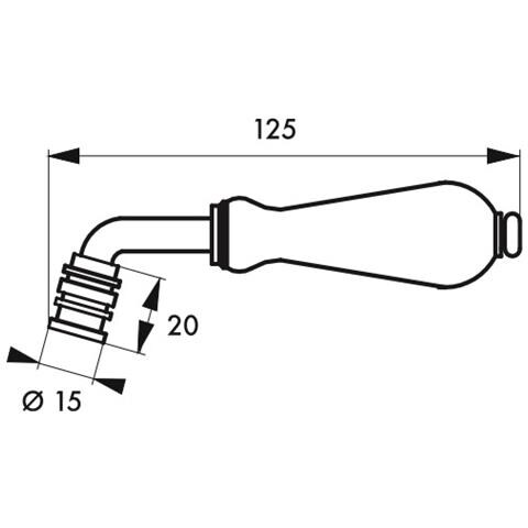 Coppia Di Maniglie Per Porta, Quadro 7mm, Entrambi I Lati, Porcellana, Bianco - Thirard - Foto 1