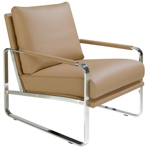 Sedia rivesta in similpelle con gambe in acciaio nero 4019 ANGEL CERDA