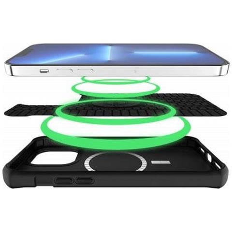 Cover Per Iphone 14 Pro Max Nylon Balistico Compatibile Magsafe, Nero - Foto 3
