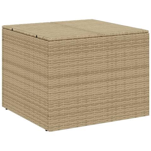 Contenitore Da Giardino Beige Misto 291l In Polyrattan - Foto 2