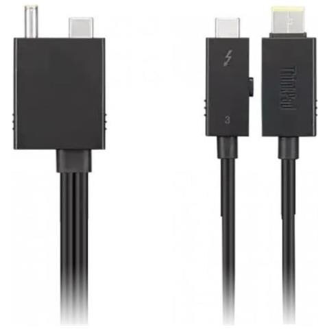 Cavo Split Docking Station per Thunderbolt 40B00300US P /N 4X91K16970, 0,7 m, 40 Gbit /s, Colore Nero - Foto 2