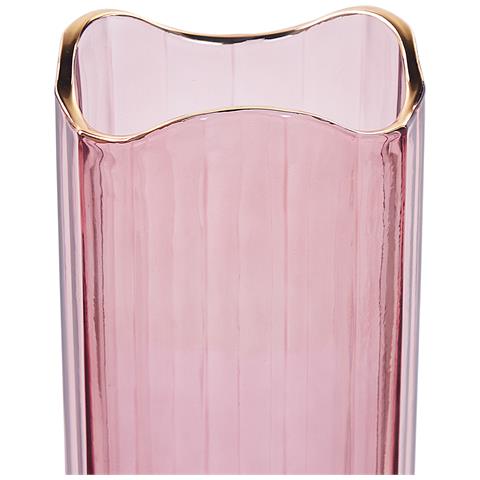 Vaso Da Fiori Perdiki Vetro Rosa - Foto 2
