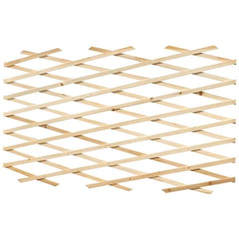 Traliccio Estensibile In Legno Per Piante Rampicanti Recinzione Giardino Balcone 100x300 Naturale - Foto 1