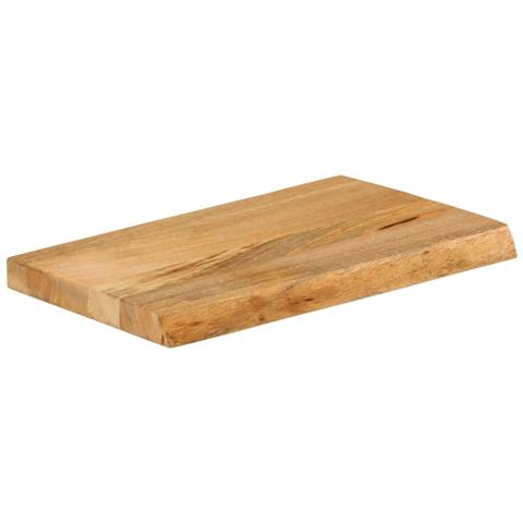 Piano Tavolo Bordi Vivi 60x30x2,5 Cm In Legno Massello Di Mango - Foto 2