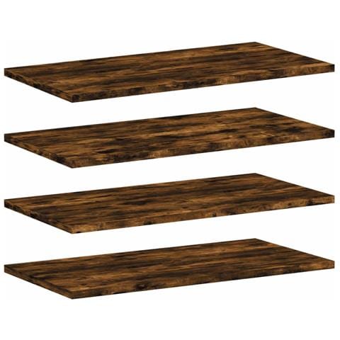 Mensole Parete 4pz Rovere Fumo 60x30x1,5 Cm Legno Multistrato - Foto 2