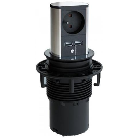 Elevator Interno 1presa (e) Ac 2m Nero, Acciaio Inossidabile Prolunghe E Multiple - Foto 1