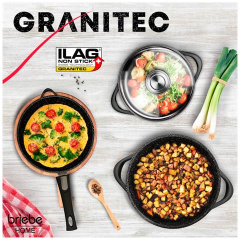 Mgk1819 Batteria Da Cucina Induzione Set Pentole 10 Pezzi Alluminio Fuso, 3 Padelle Nero - Foto 2