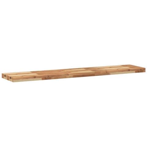 Ripiano A Parete 120x30x4cm Legno Massello Acacia Rifinito Olio - Foto 3