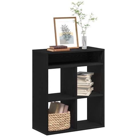 Libreria Nera 66x31x80 Cm In Legno Multistrato - Foto 1