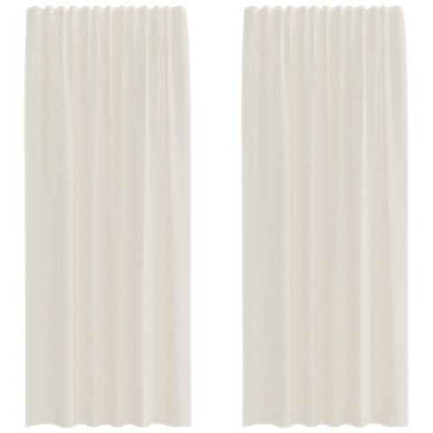 Tende In Voile Con Linguetta 2 Pz Crema - Foto 1