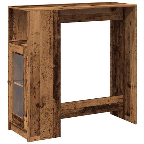 Tavolo Bar Con Rastrelliera Antico 101x40x103,5 Cm Multistrato - Foto 2
