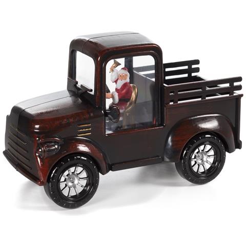 Furgone Da Trasporto Babbo Natale Con Albero Di Natale, Luce Led. - Foto 1