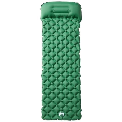 Materasso Campeggio Gonfiabile Con Cuscino 1 Persona Verde - Foto 1