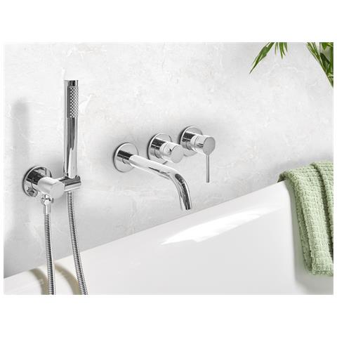 Rubinetto Miscelatore Da Parete Per Vasca E Doccia Javira Argento - Foto 1