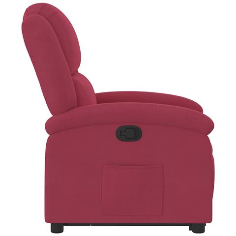 Poltrona Alzapersona Reclinabile Rosso Vino in Velluto - Foto 9