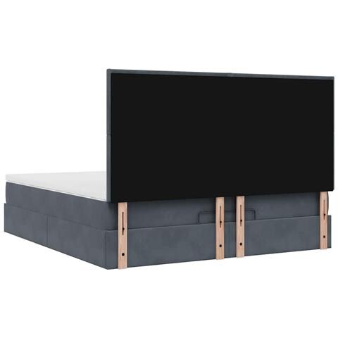 Struttura Letto Pouf con Materassi 200x200 cm Velluto - Foto 9