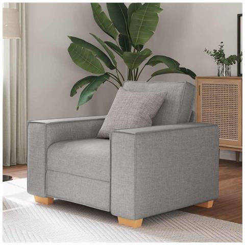 Poltrona Divano Grigio Nuvola 60 cm Tessuto - Foto 2