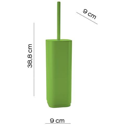 Scopino Wc Con Ciuffo In Setole D'appoggio In Plastica Riciclata 6334 Serie Seventy Verde Pistacchio - Foto 2