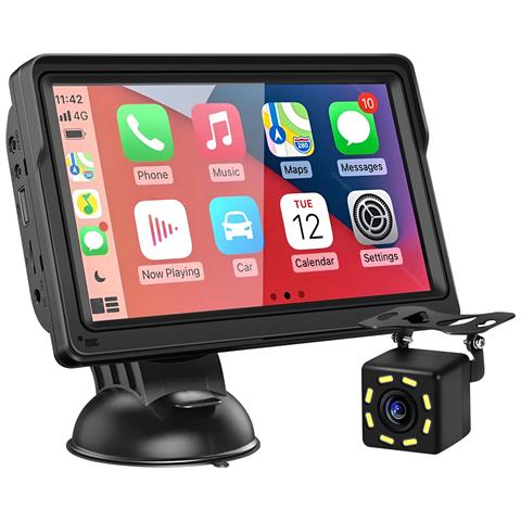 Schermo 7"" Carplay Bluetooth Parabrezza Con Retrocamera - Foto 1
