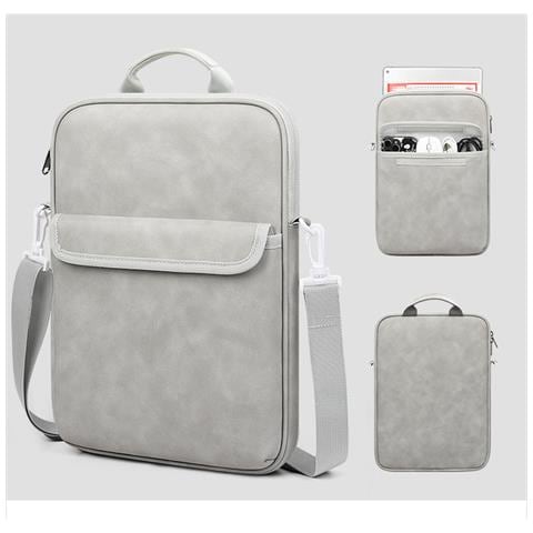 Borsa Per Laptop Da Lavoro Con Maniglia - Custodia Impermeabile E Antiurto Per Tablet Grey 11 Pollici - Foto 2
