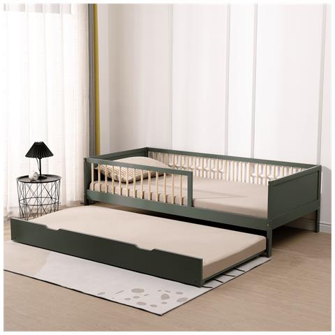 Letto A Scomparsa Per Bambini 190x90cm Verde Adam - Foto 2