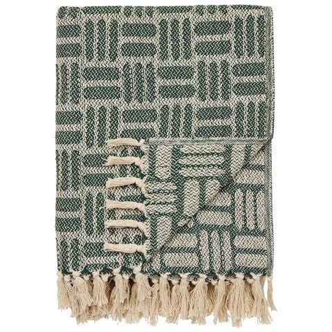 Plaid Adana - Verde - Cotone - 130x180x1 Cm - Foto 1