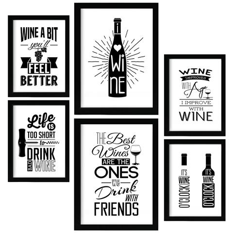 Set Di 6 Stampe Illustrazioni A Colori Di Caffè E Bevande In Cartelloni Pubblicitari Per La Casa A3 & A4 Cornice Nera - Foto 1