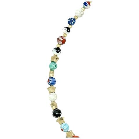 Collana Talismano Di Luce Multicolore In Ottone Placcato Oro - Foto 2
