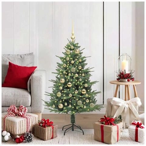 Albero di Natale artificiale preilluminato con set di palline - Foto 2