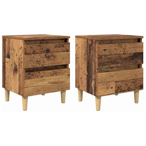 Mobiletti da letto 2 pcs Legno vecchio 40 x 35 x 50 cm - Foto 1