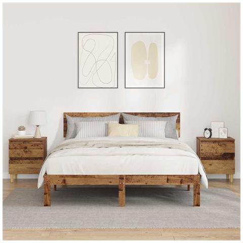 Mobiletti da letto 2 pcs Legno vecchio 40 x 35 x 50 cm - Foto 2