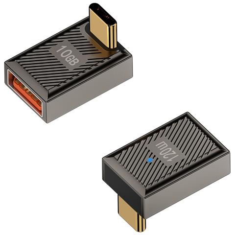 Adattatore Usb Type-c Femmina A Usb A Maschio 120w Con Luce Led, Lega Di Zinco - Foto 1