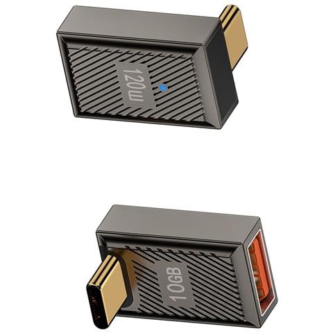 Adattatore Usb Type-c Femmina A Usb A Maschio 120w Con Luce Led, Lega Di Zinco - Foto 3