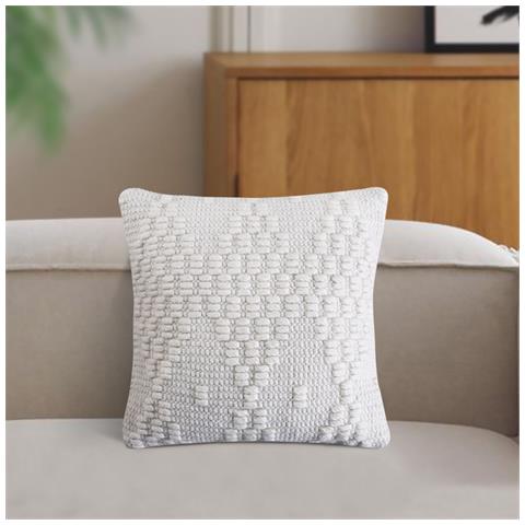 Valzer - Cuscino In Lana Avorio Con Decoro 45 X 45 - Foto 1