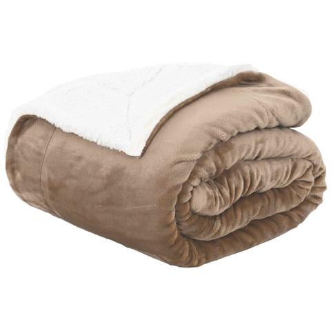 Coperta Cammello 240 x 270 cm Panno - Foto 1