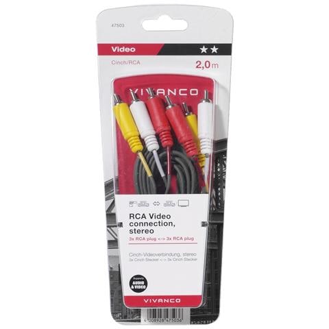 B47/50 20AV cavo video e componente (YPbPr) 2 m 3 x RCA Nero - Foto 2