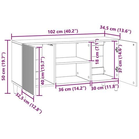 Mobile TV Bianco Lucido 102 x 34,5 x 50 cm Legno ingegnerizzato - Foto 9