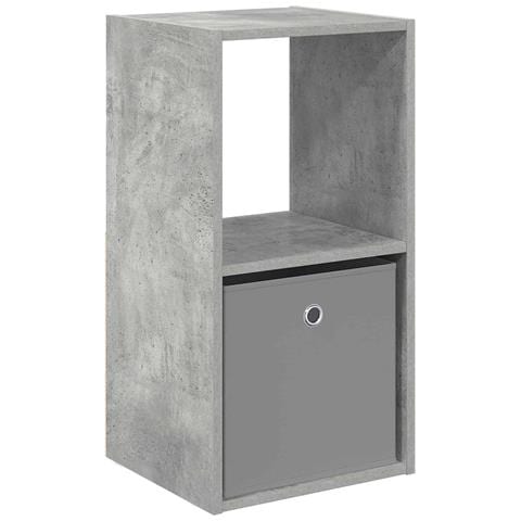 Comodino Grigio cemento 35 x 32 x 68,5 cm Legno multistrato - Foto 1
