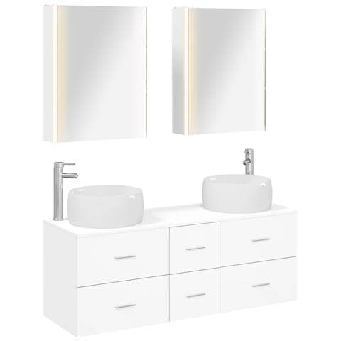 Set di mobili per il bagno 5 pcs Bianco - Foto 1